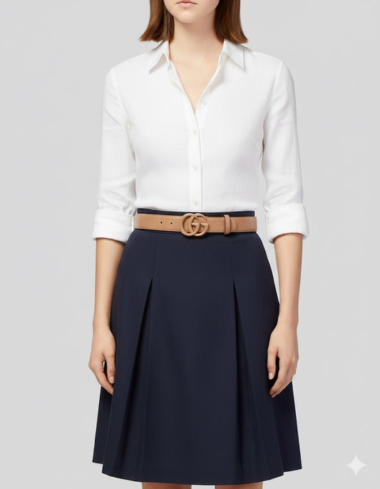 Beige Gucci Marmont Supreme wide belt Beige