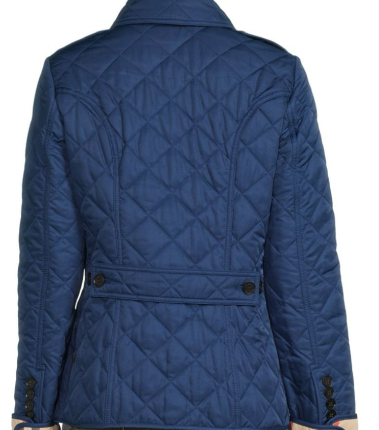 Burberry Quilted Jacket Blue