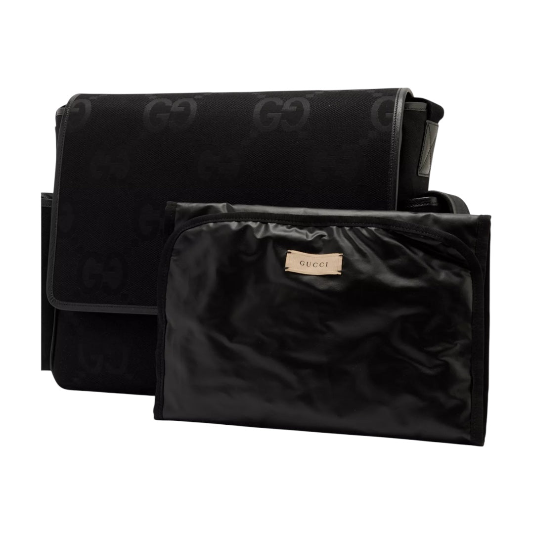 Gucci Jumbo GG Baby Changing Diaper Bag Black