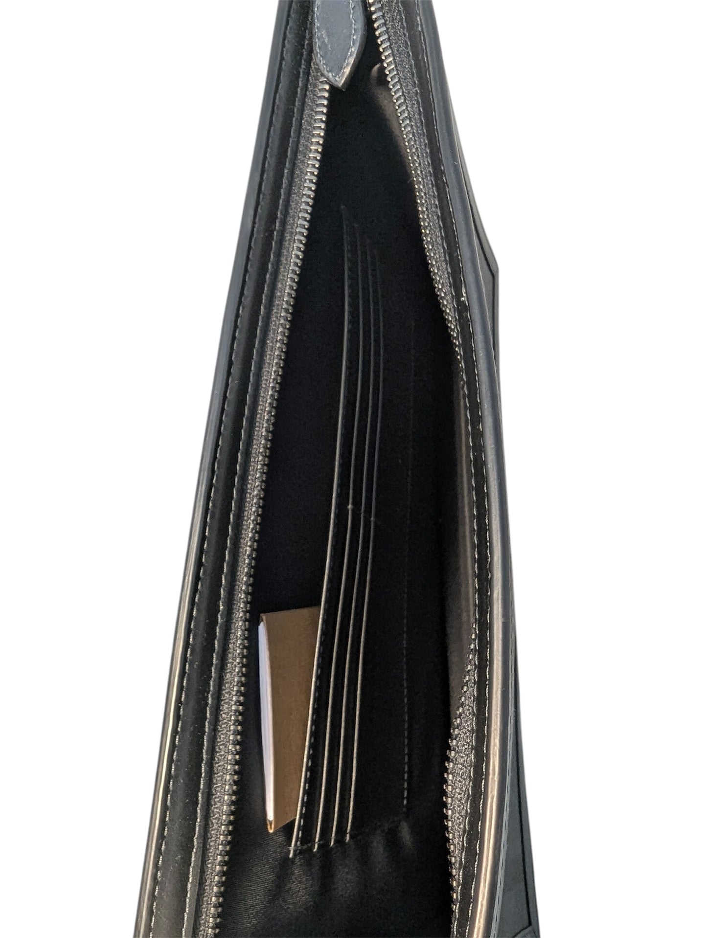 Burberry Check Zip Pouch Charcoal