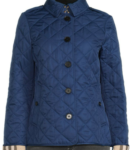 Burberry Quilted Jacket Blue