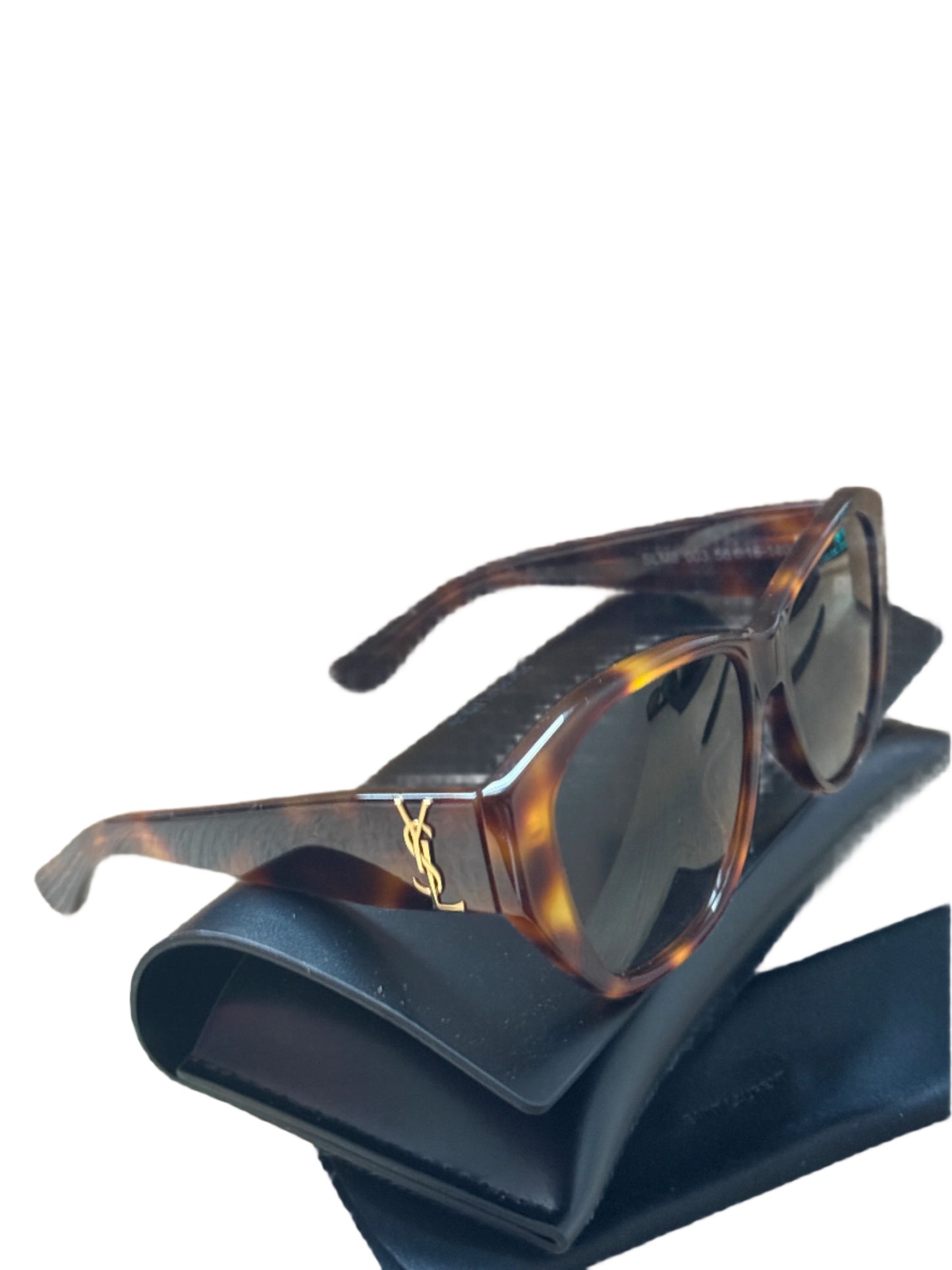 Saint Laurent Tortoise sunglasses with Gold YSL
