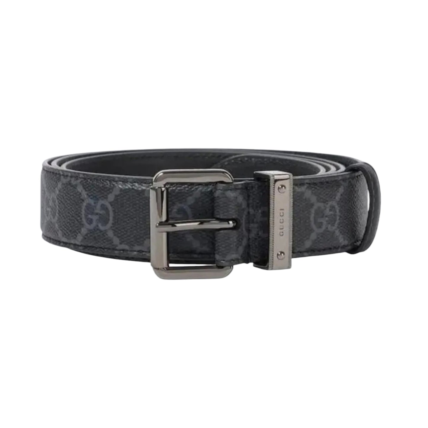 Gucci GG Supreme Black Belt with Palladium Hardware