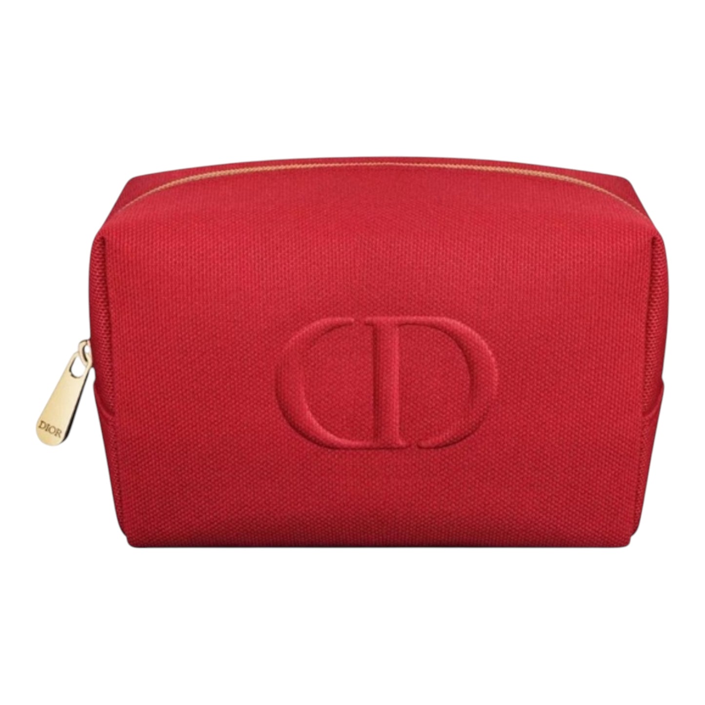 Christian Dior Beauty Red CD Embossed Makeup Cosmetic Case