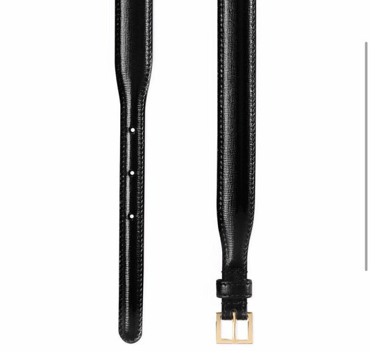 Gucci Horsebit Black enamel and leather belt