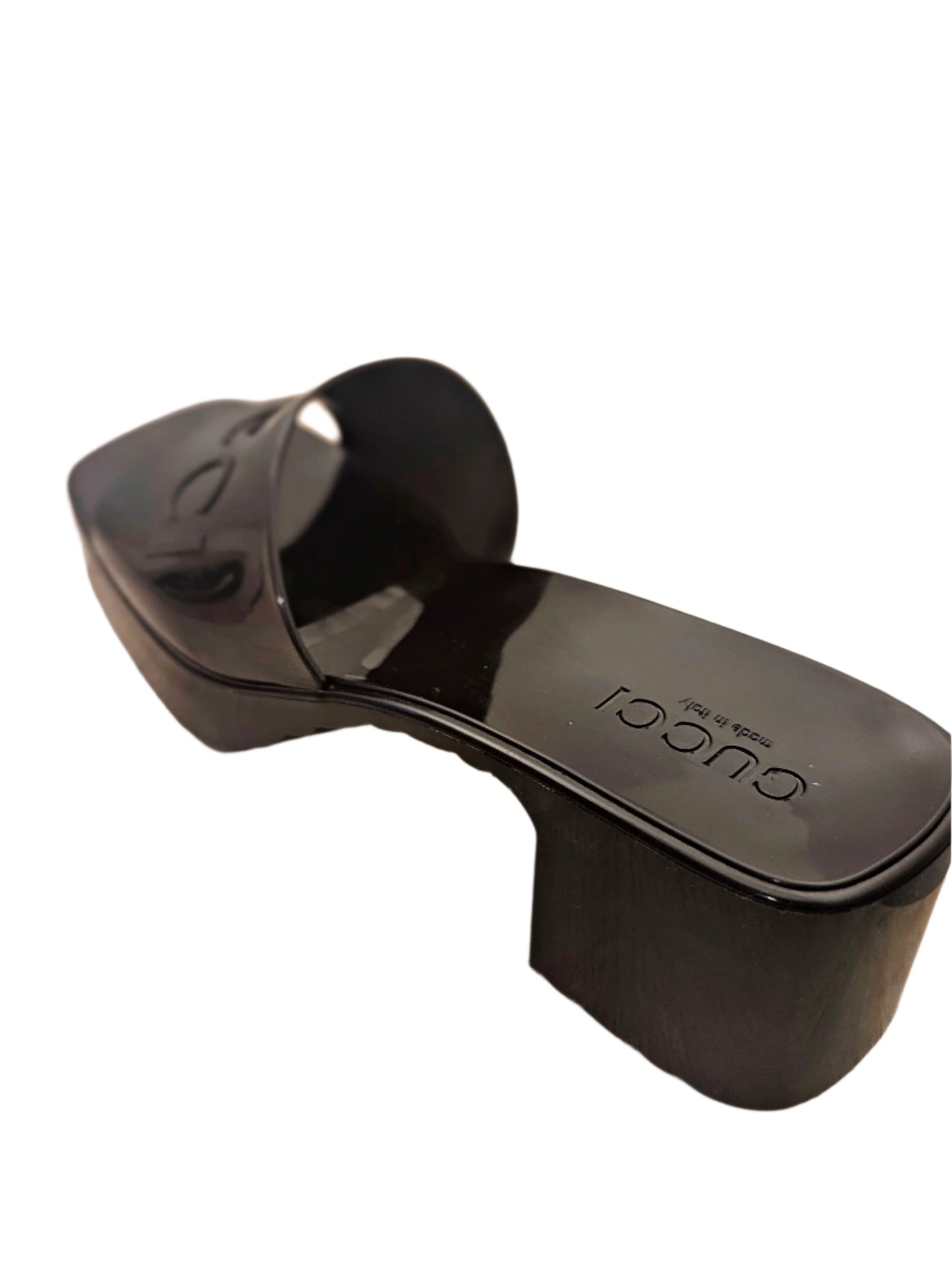 Gucci Black Rubber Platform Heel