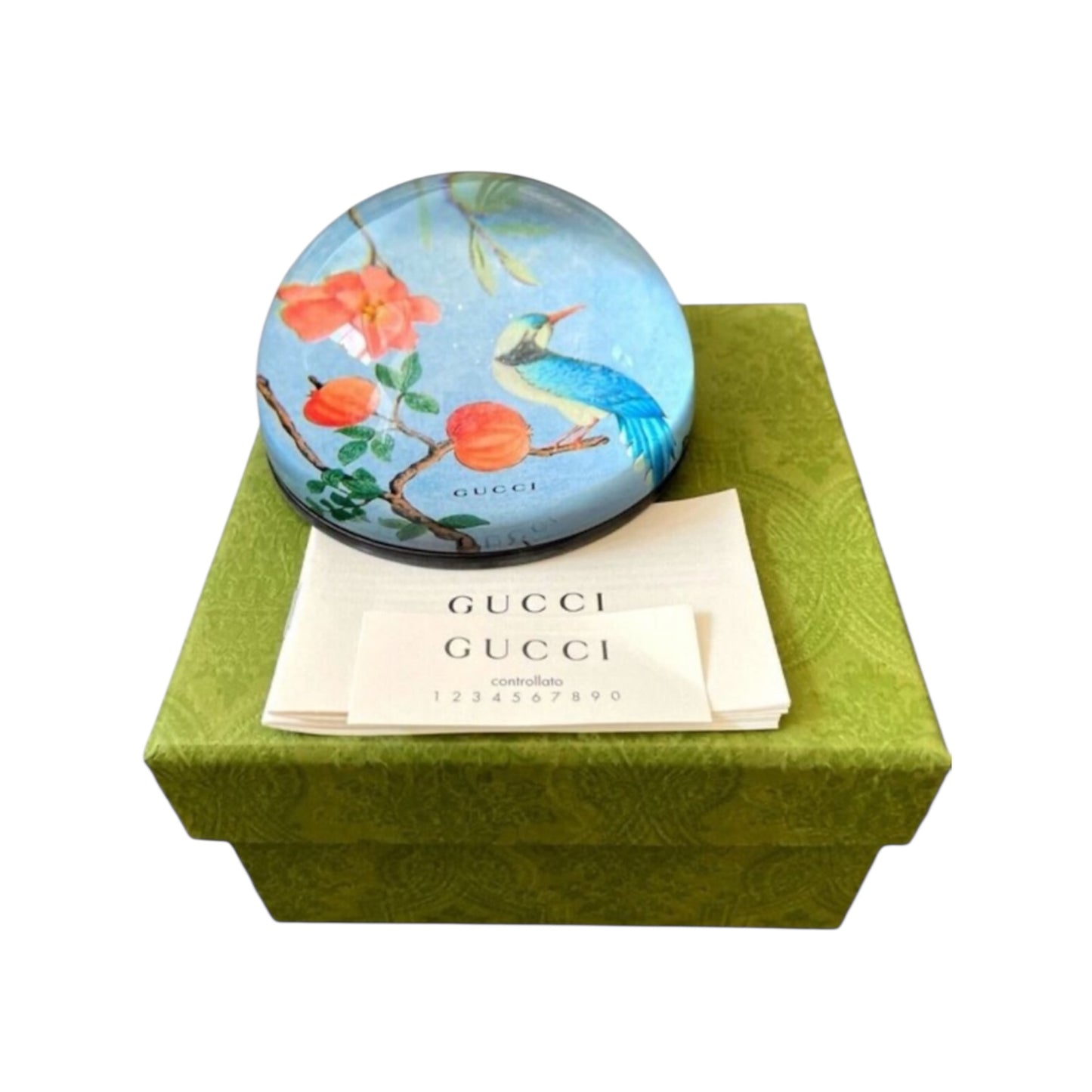 Gucci floral bird paperweight