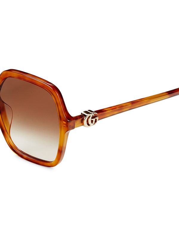Gucci 56MM Havana sunglasses