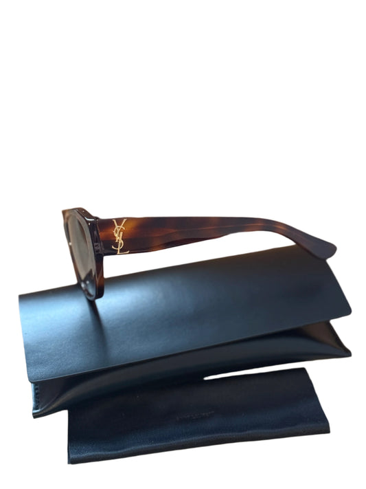Saint Laurent Tortoise sunglasses with Gold YSL