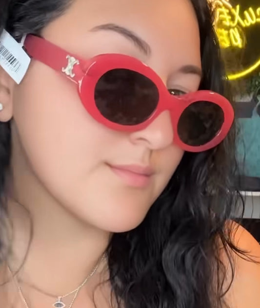 CELINE Triomphe 52mm Oval Sunglasses