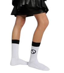 Gucci Crew Socks White with Black GG