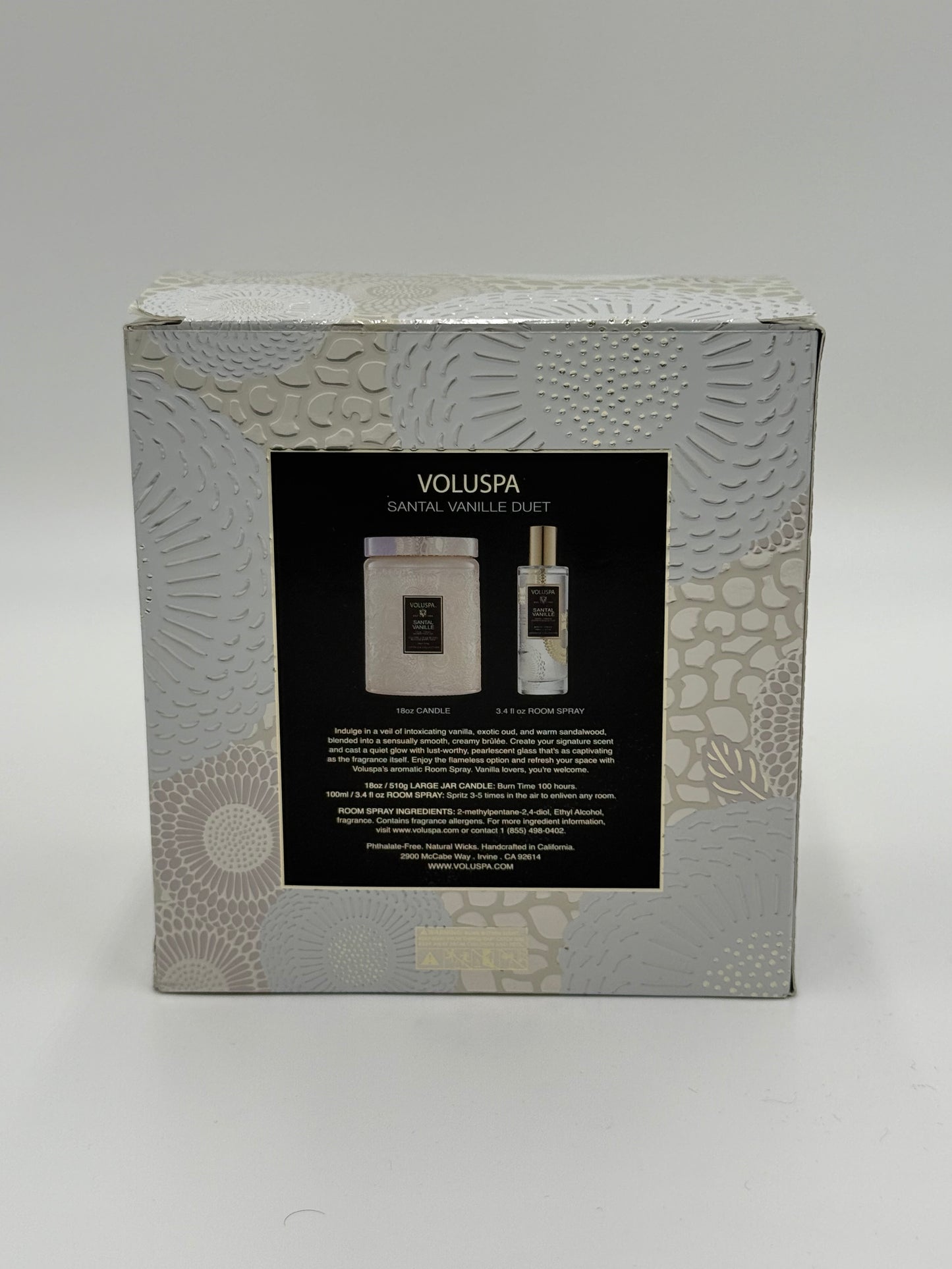 Voluspa Santal Vanille Duet Set – Large Candle & Room Spray Gift Set - EXCLUSIVE / SOLD OUT