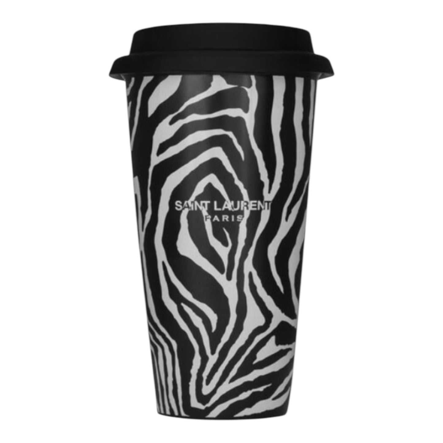 Saint Laurent Zebra Ceramic Mug with Lid – Designer Coffee Cup