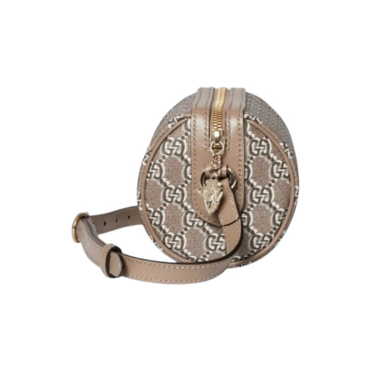 Gucci cylindrical GG Shadow bag in Taupe