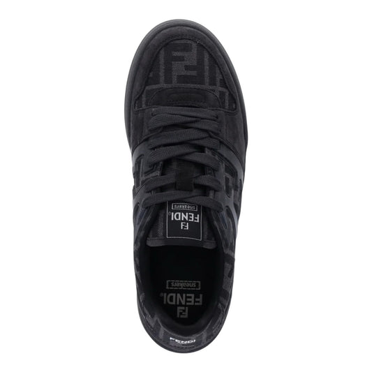 FENDI Match Sneakers – Black FF Monogram Low Top Designer Sneakers