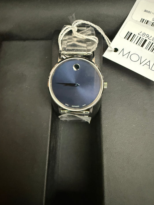 Movado 28 mm Blue Face Watch