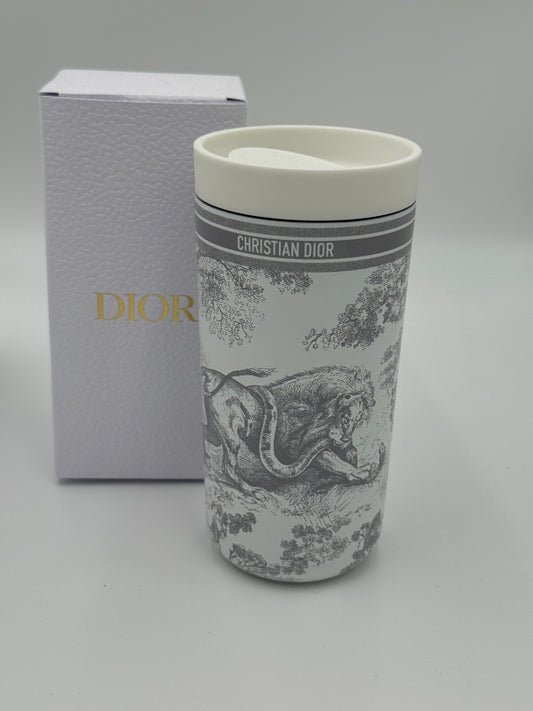 Dior Toile Beauty Set - Tote & Dior Travel Tumbler