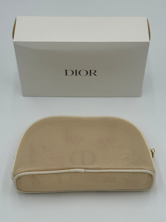 Dior Embroidered Butterfly Beauty Pouch – Limited Edition Zip Cosmetic Case