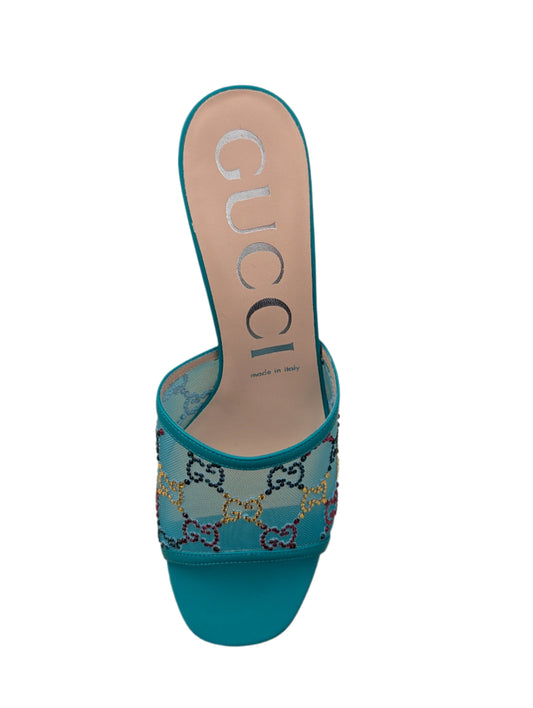 Gucci Jewel Heel in Seafoam