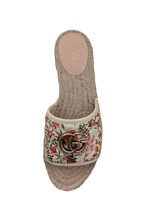 Gucci Floral Espadrilles Slides