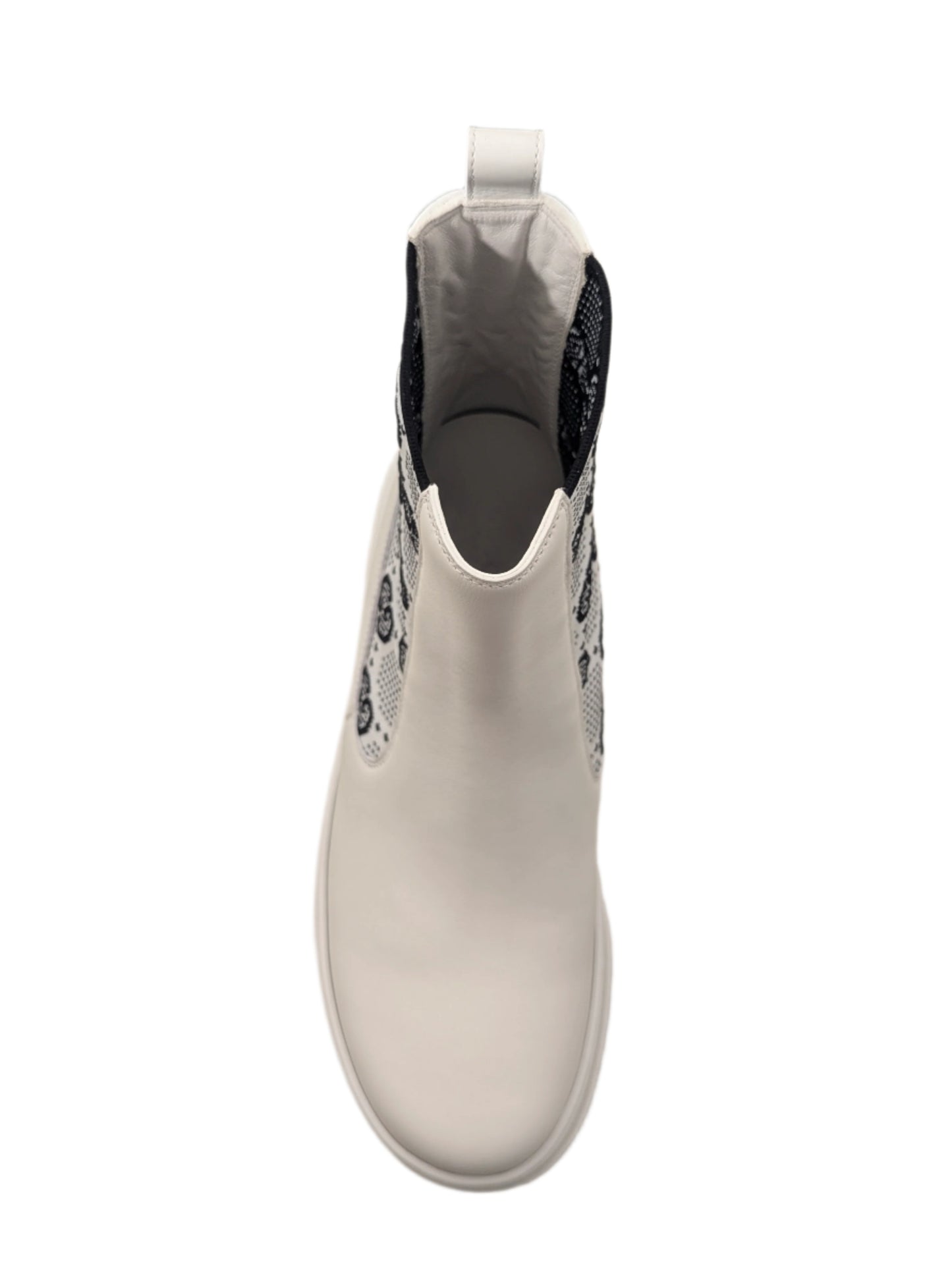 Gucci White Leather Boot