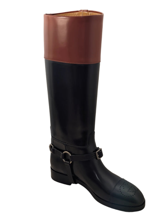 Gucci Aria Horsebit Harness Rider Boot