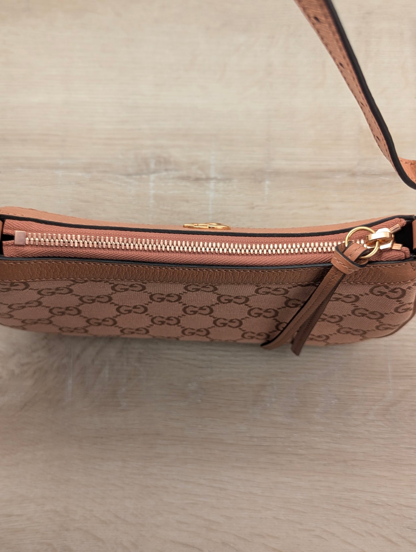 Gucci Pink Original GG Canvas Ophidia Shoulder Bag Small
