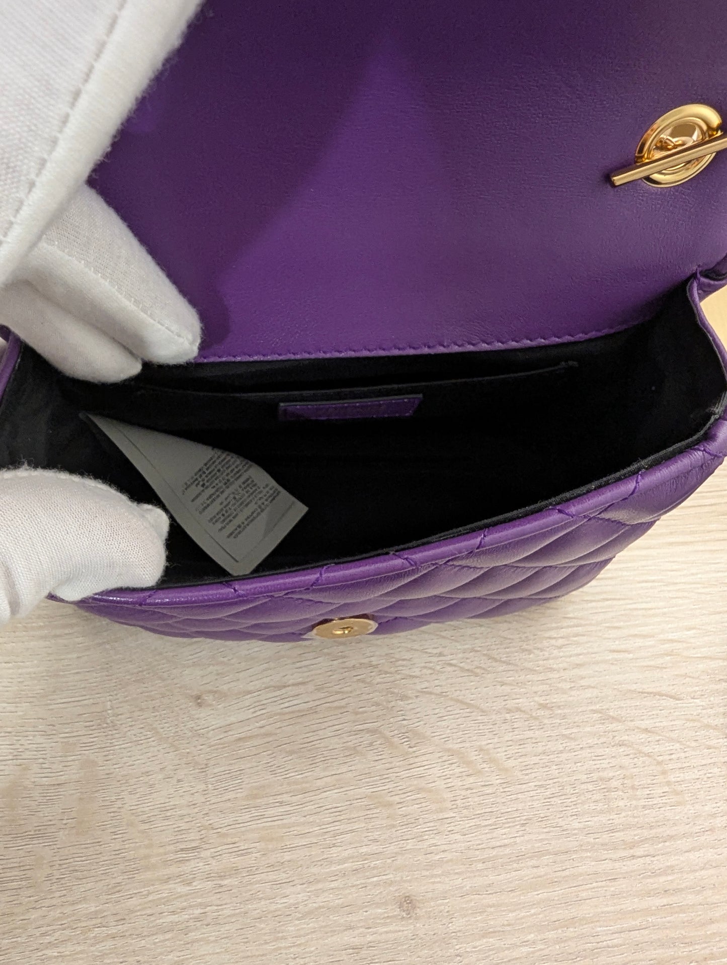 Versace Quilted Lamb Leather Woc