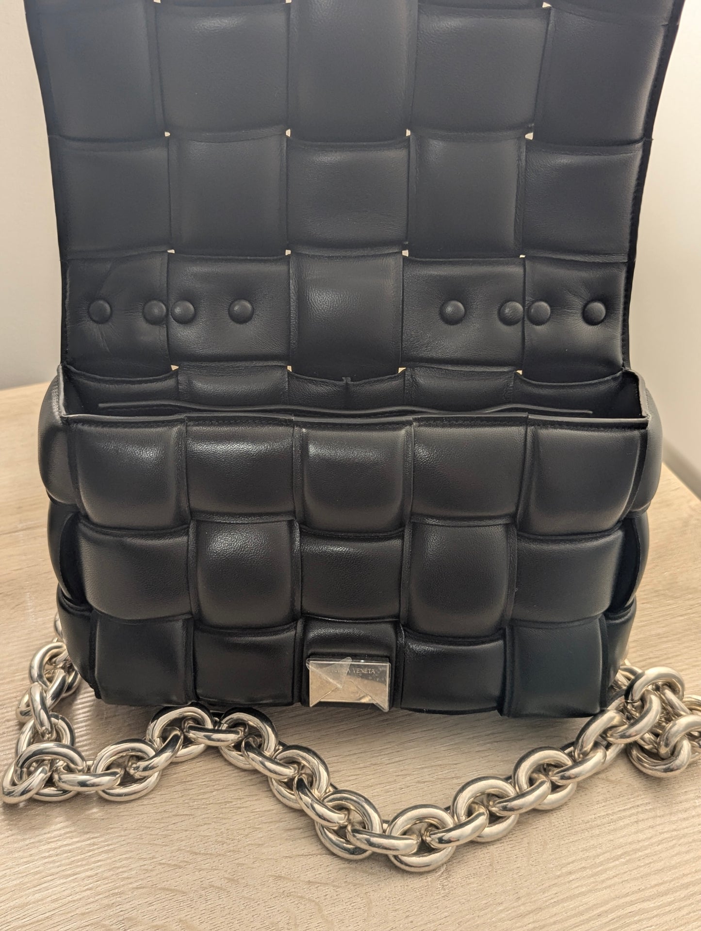 Bottega Veneta Leather Chain Padded Cassette