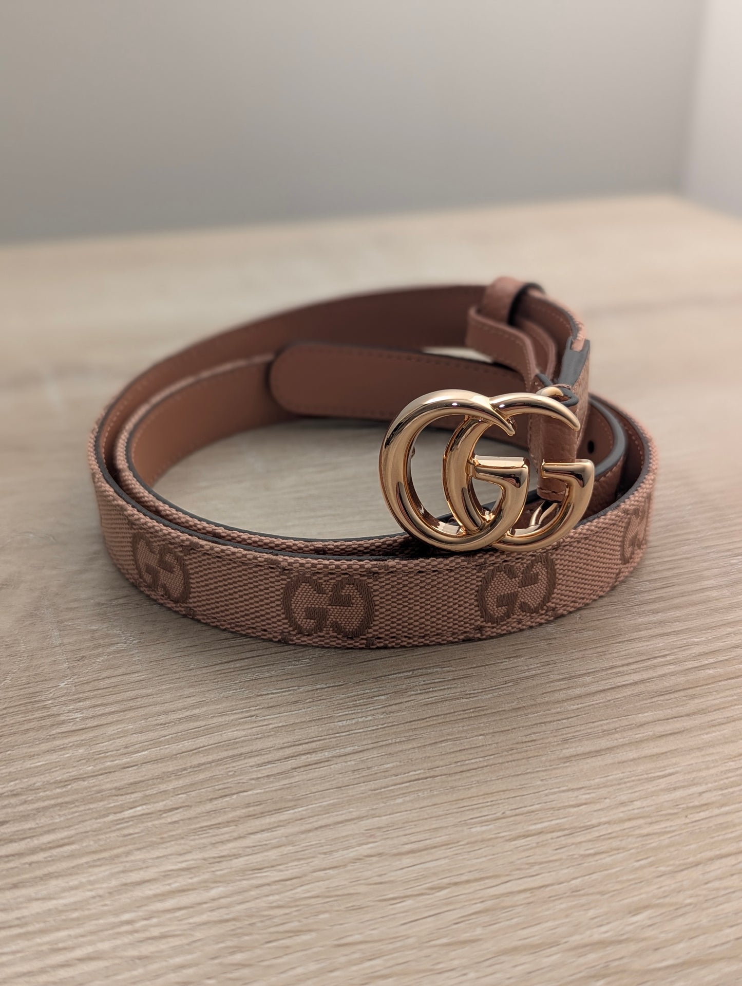Gucci Leather Belt Rose Gold