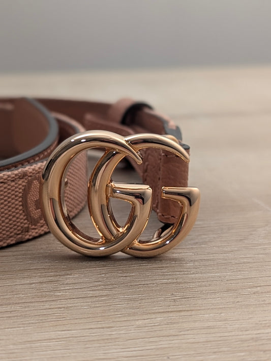 Gucci Leather Belt Rose Gold