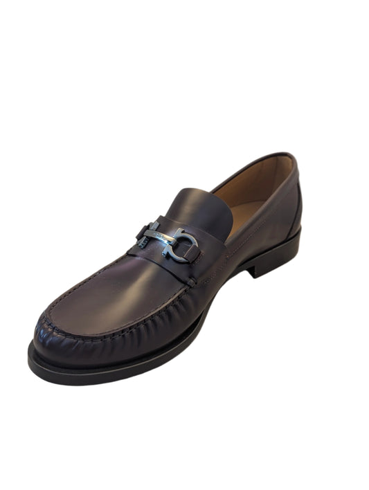 Salvatore Ferragamo Gancini Moccasin in Nebbiolo Wine