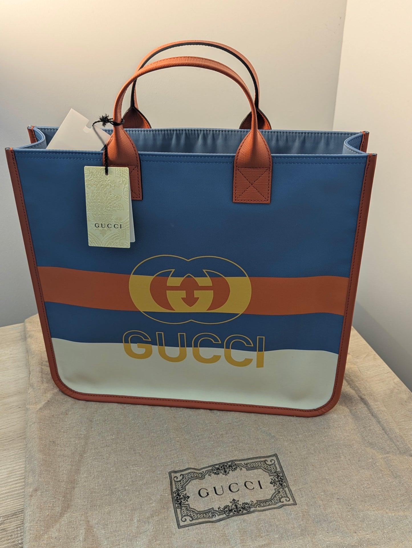 Gucci Interlocking Tote w/ Leather Handles