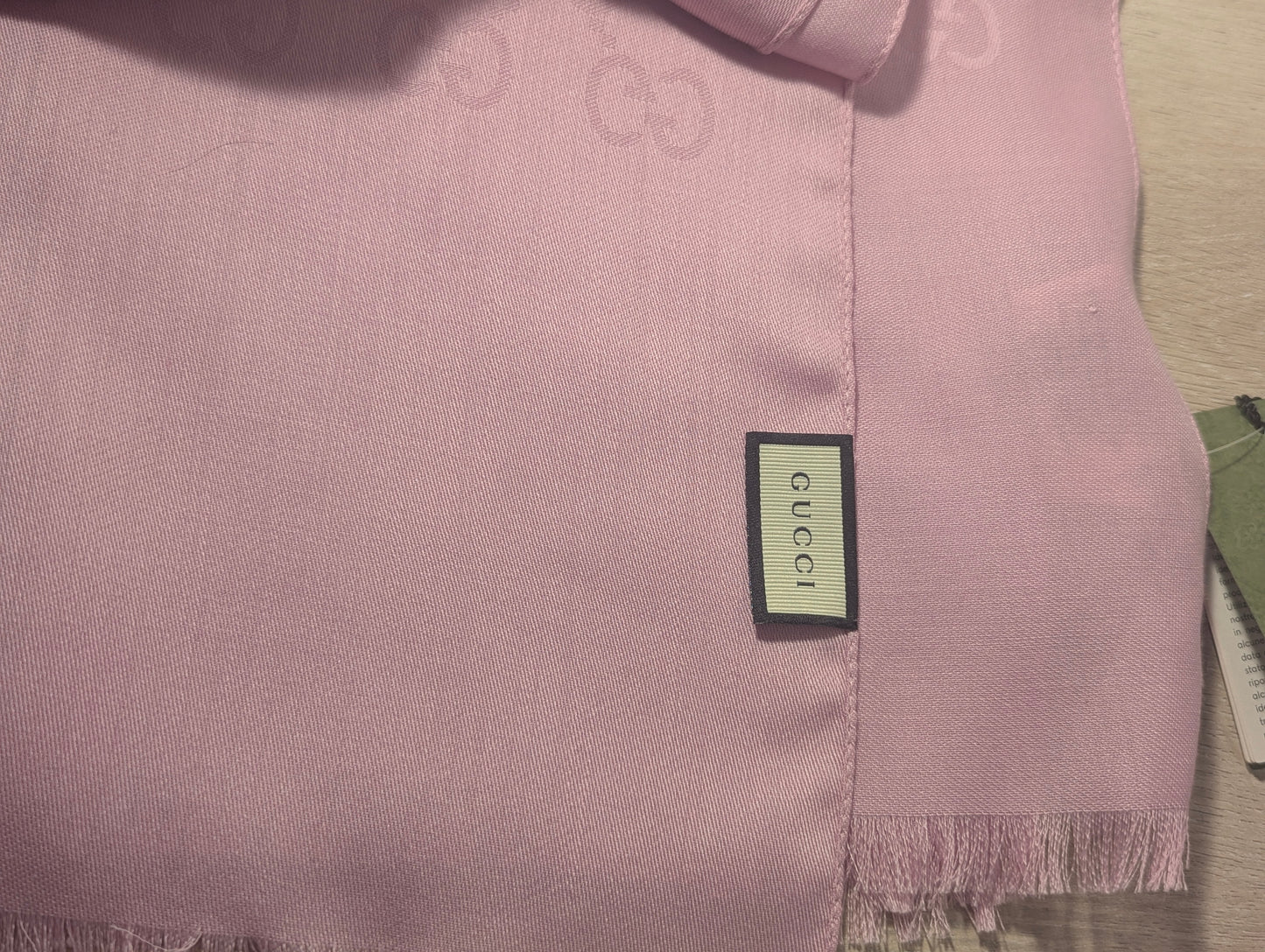 Gucci Solid Pink Silk Scarf size 45x180