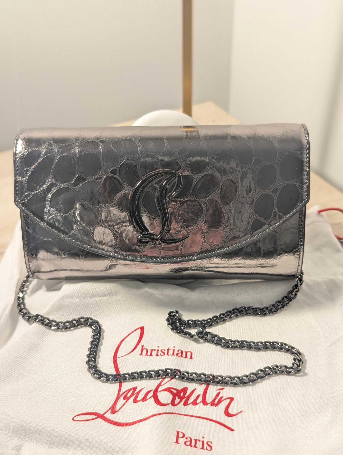Christian Louboutin WOC in Pewter