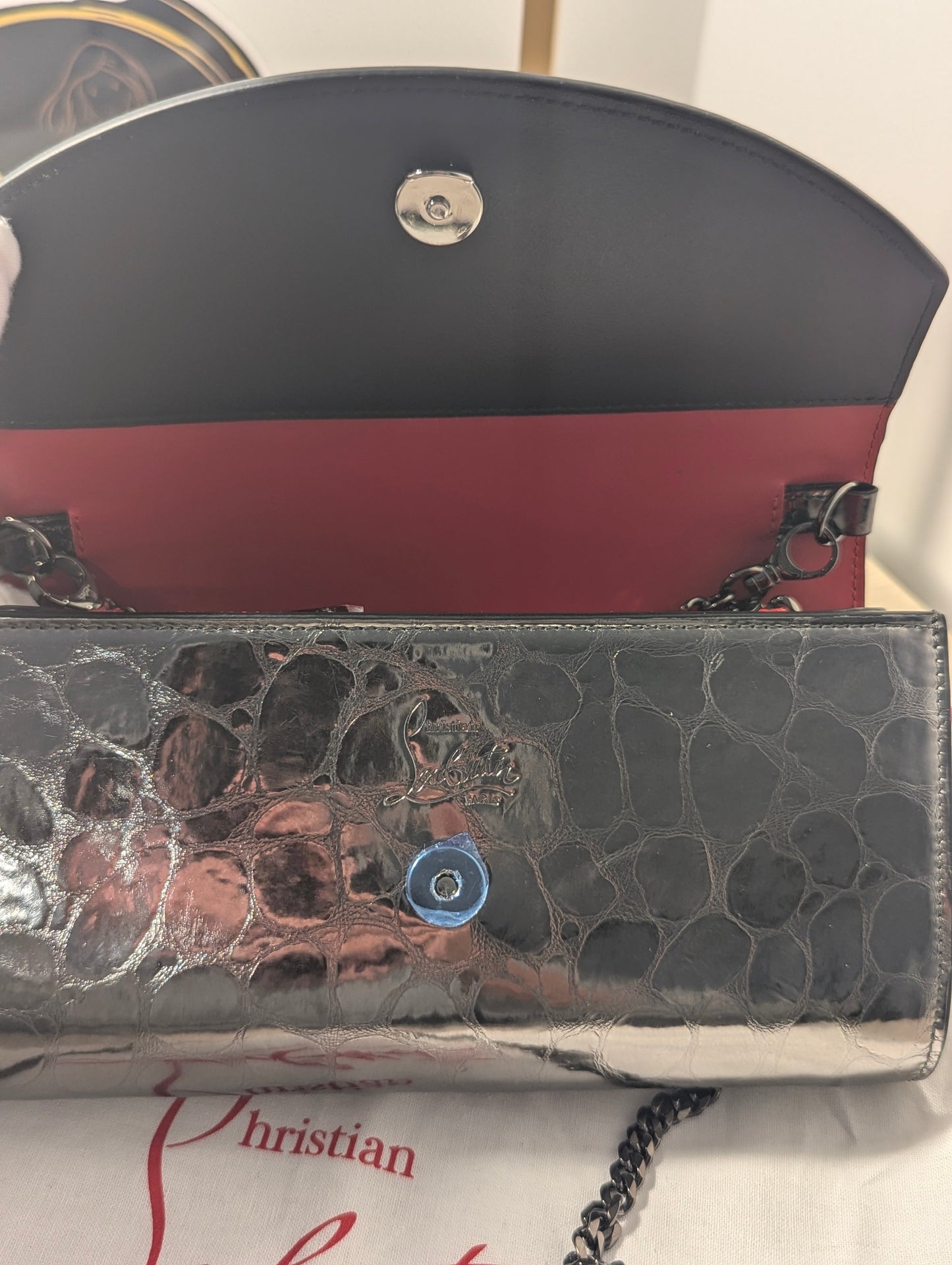 Christian Louboutin WOC in Pewter
