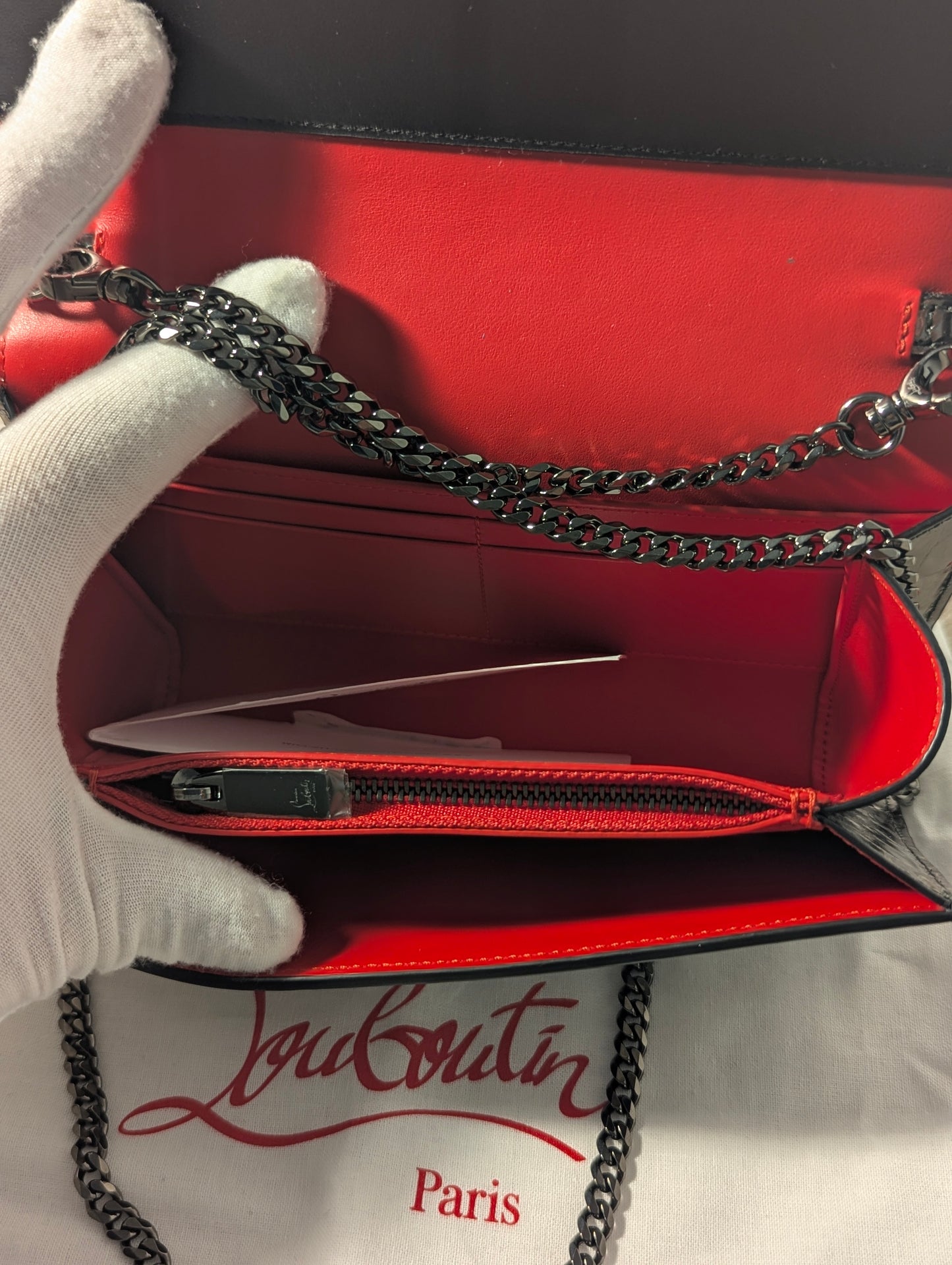 Christian Louboutin WOC in Pewter