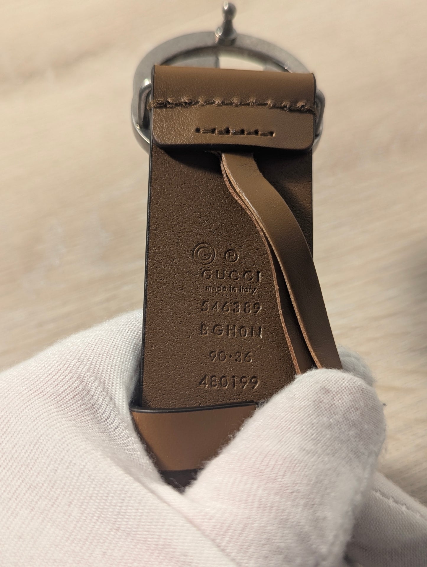 Gucci Selleria Interlocking Brown Belt Leather