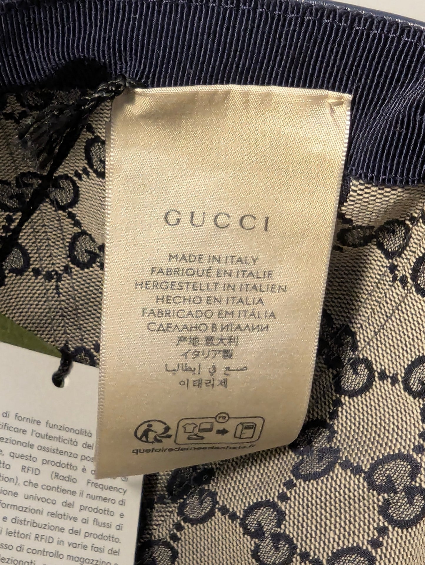 Gucci Midnight Navy Leather Baseball Cap