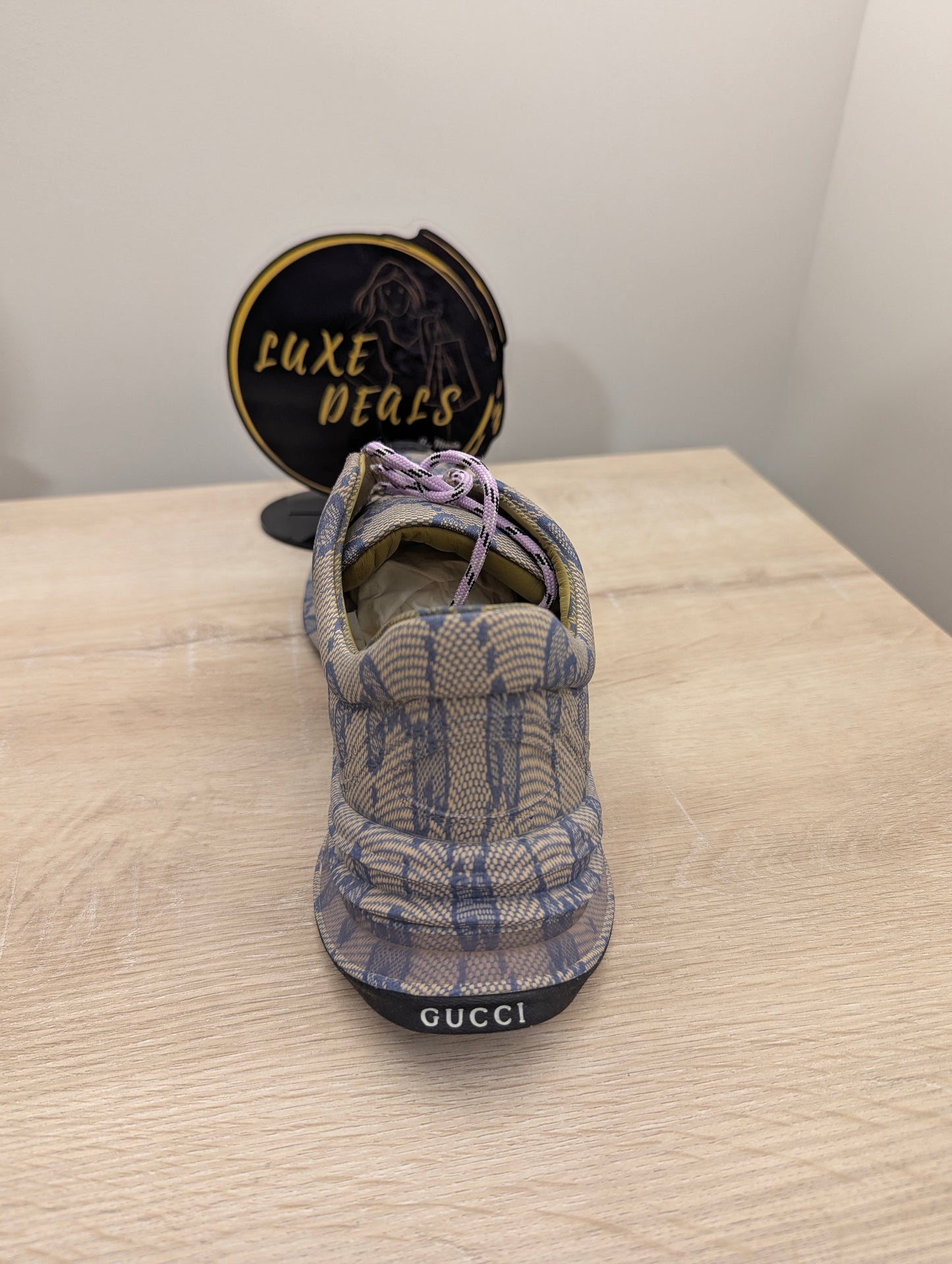 Gucci Motif Sneakers Purple & Beige Women's