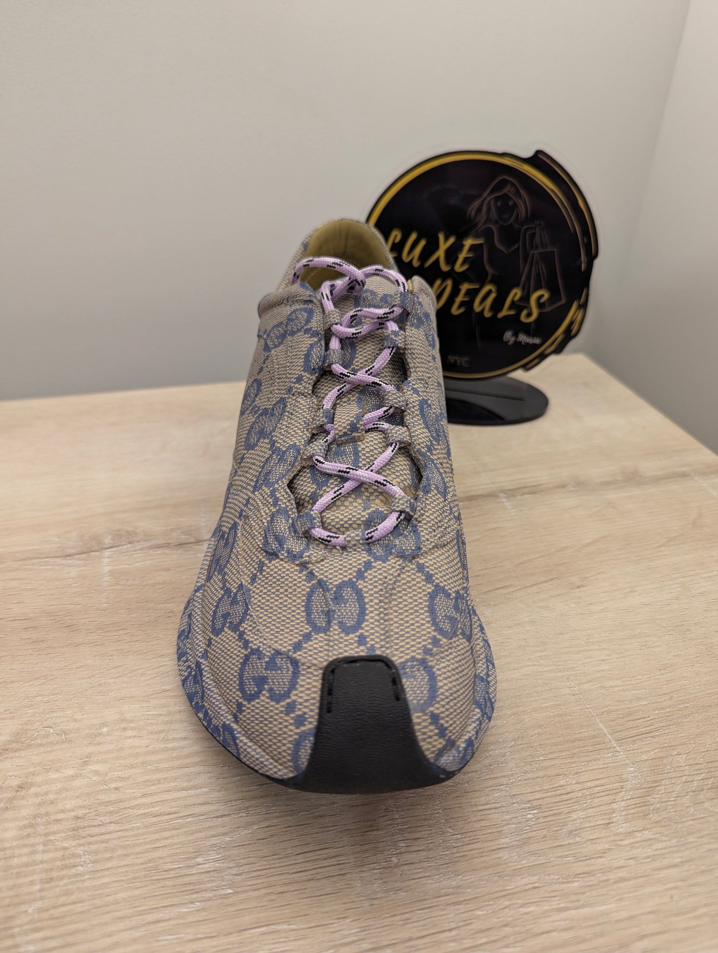 Gucci Motif Sneakers Purple & Beige Women's