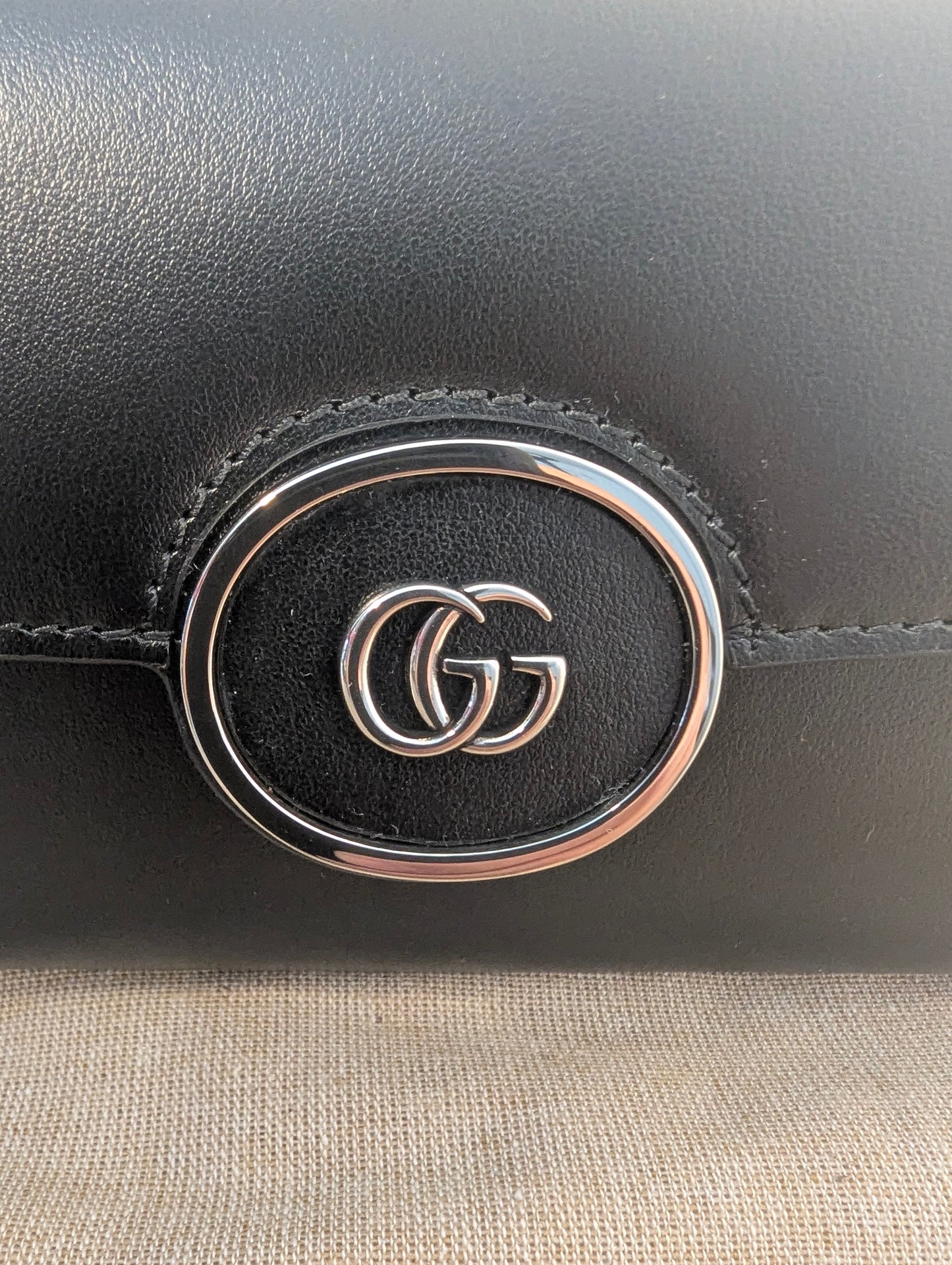 Gucci Wallet Black Plutone Calf Petite