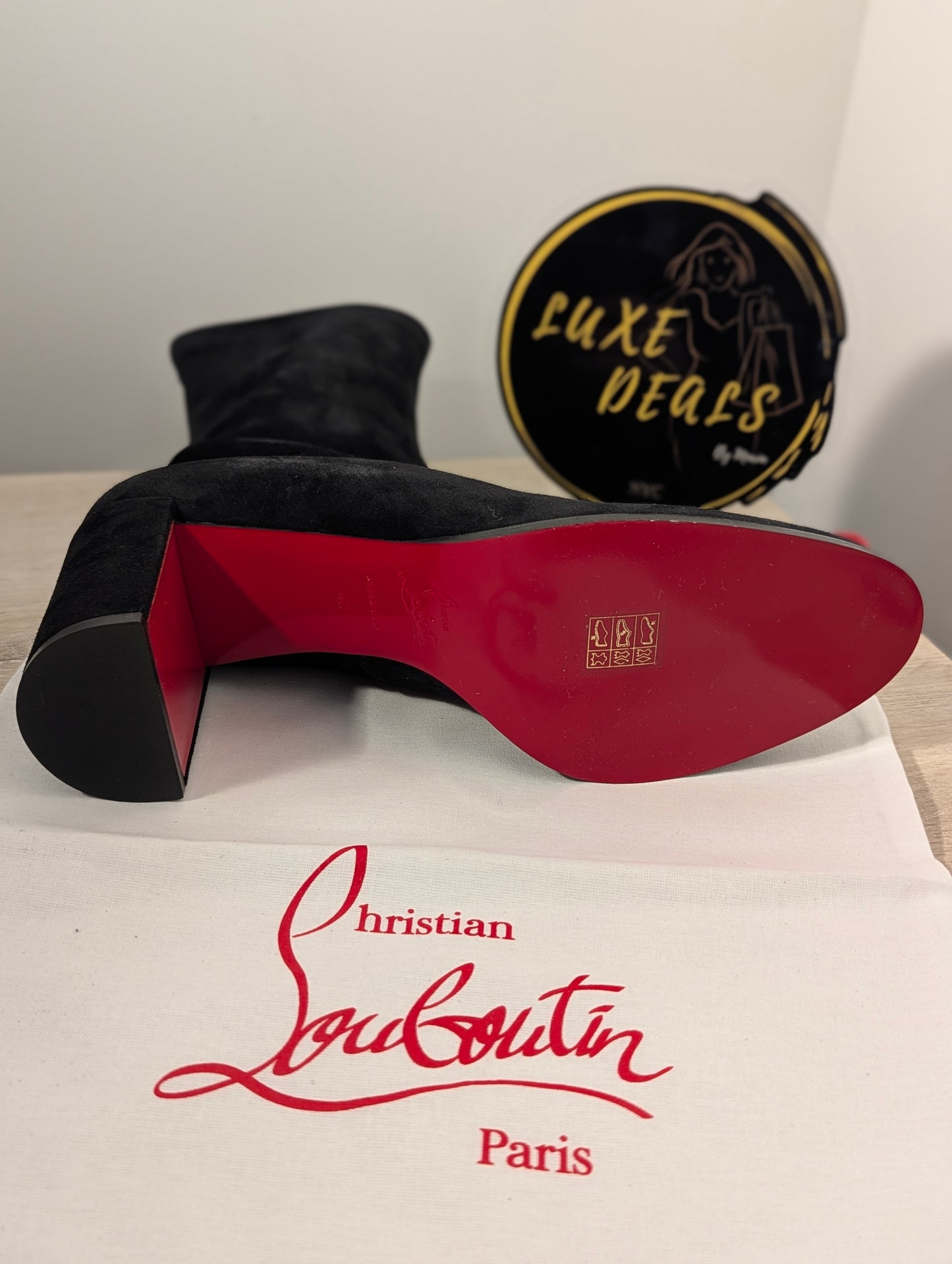 Christian Louboutin Adoxa Stretch Suede Red-Sole Booties
