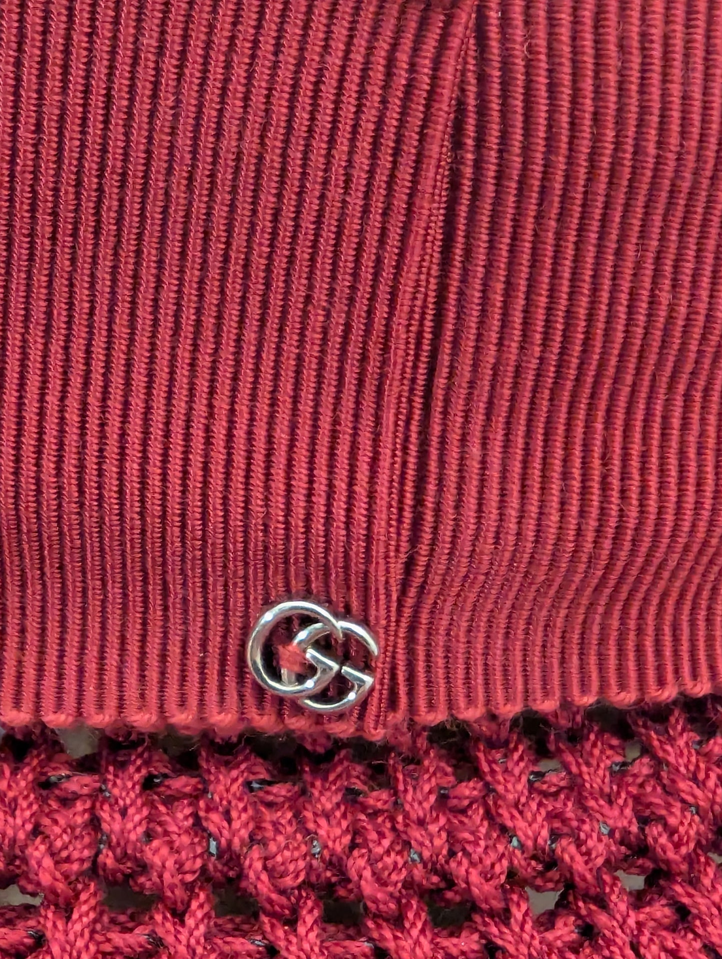Gucci Sun Hat Full Brim Maroon