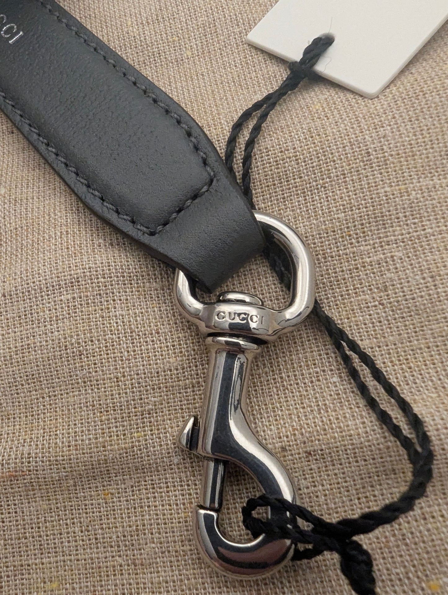 Gucci Trolly Strap Leather with Silver Hardware