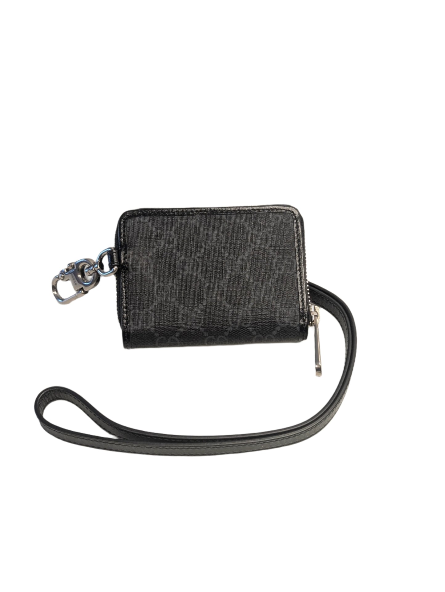 Gucci lanyard/compact Wallet Interlocking GG Black on Black