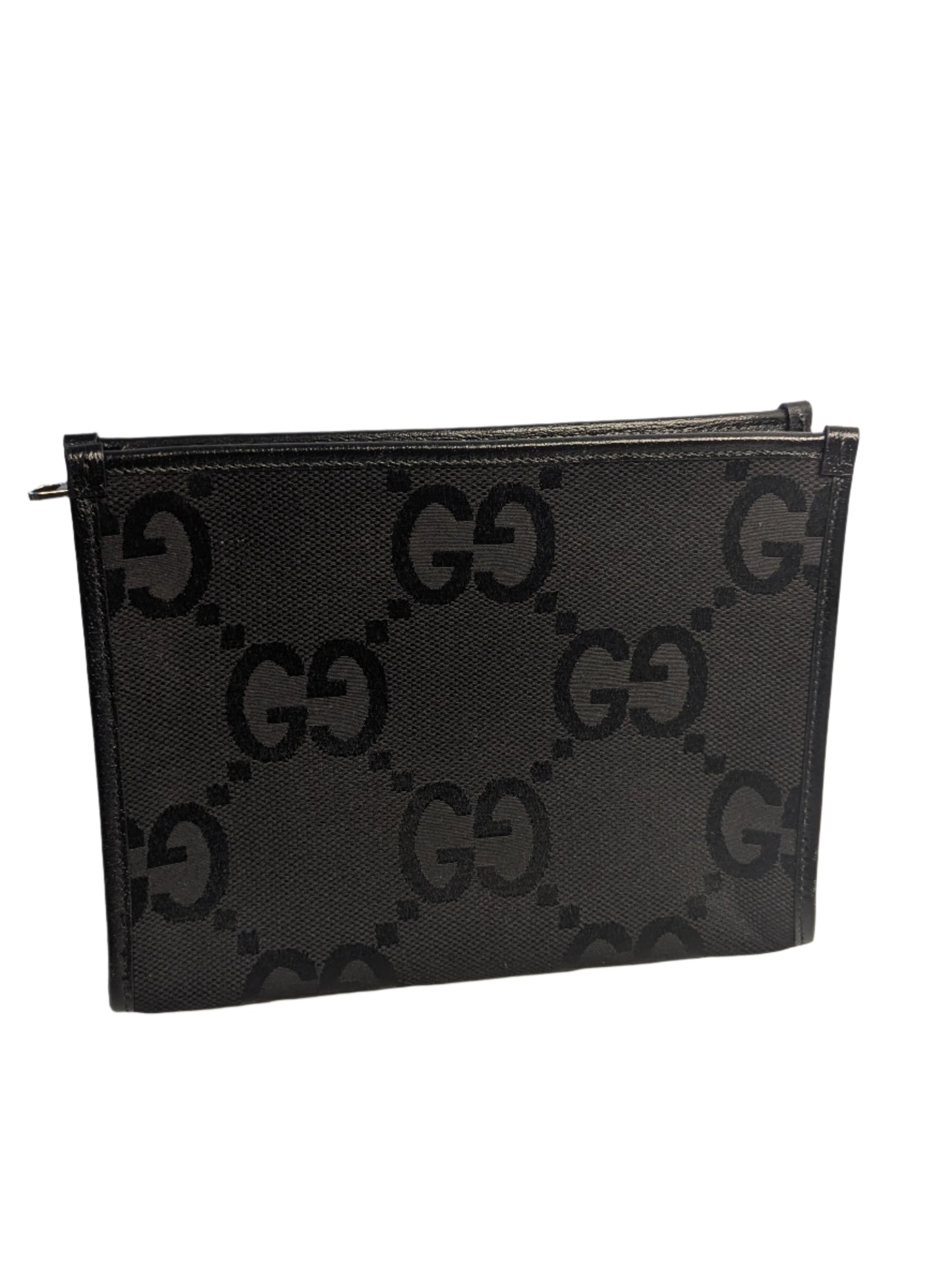 Gucci Jumbo GG Black Canvas Toiletry Clutch