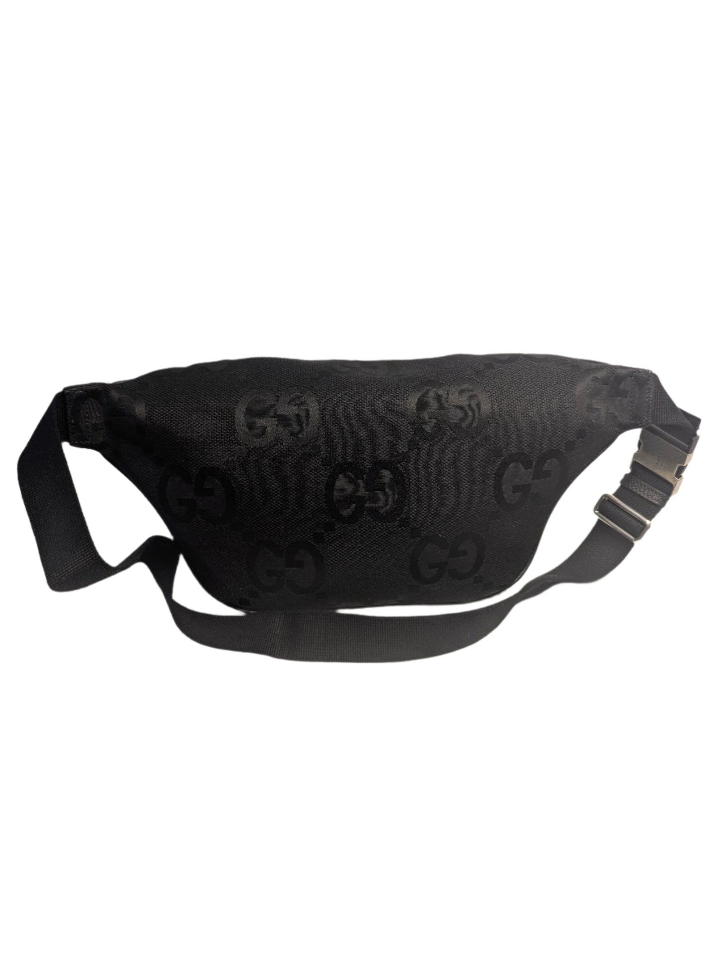 Gucci Black Emblem Canvas Belt Bag Jumbo
