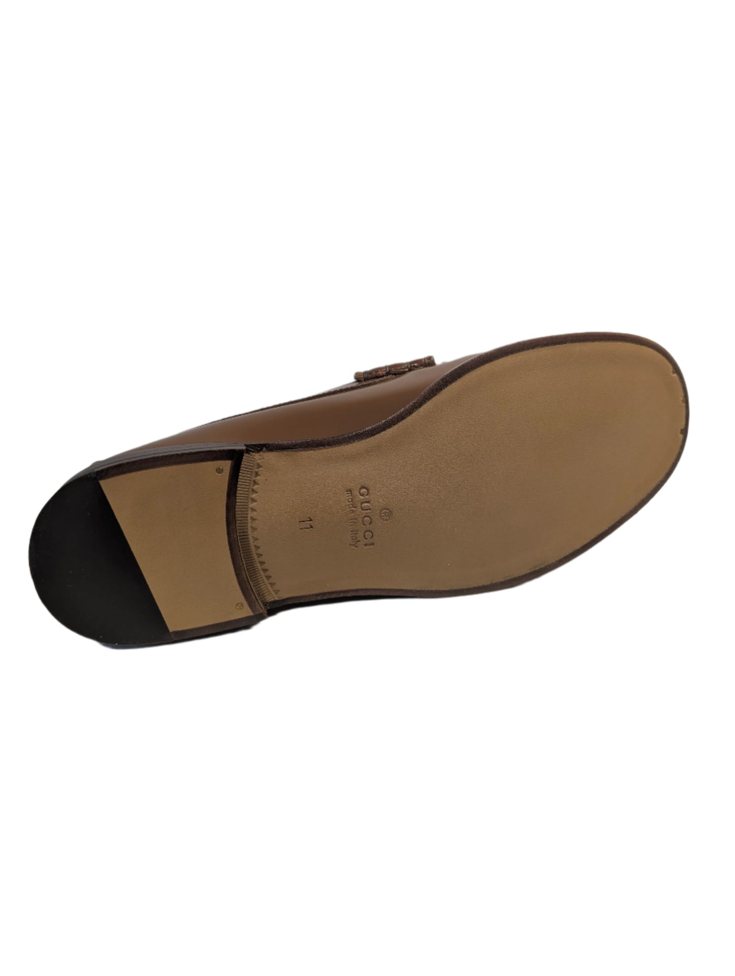 Gucci Brown Leather Moccasin with Interlocking GG