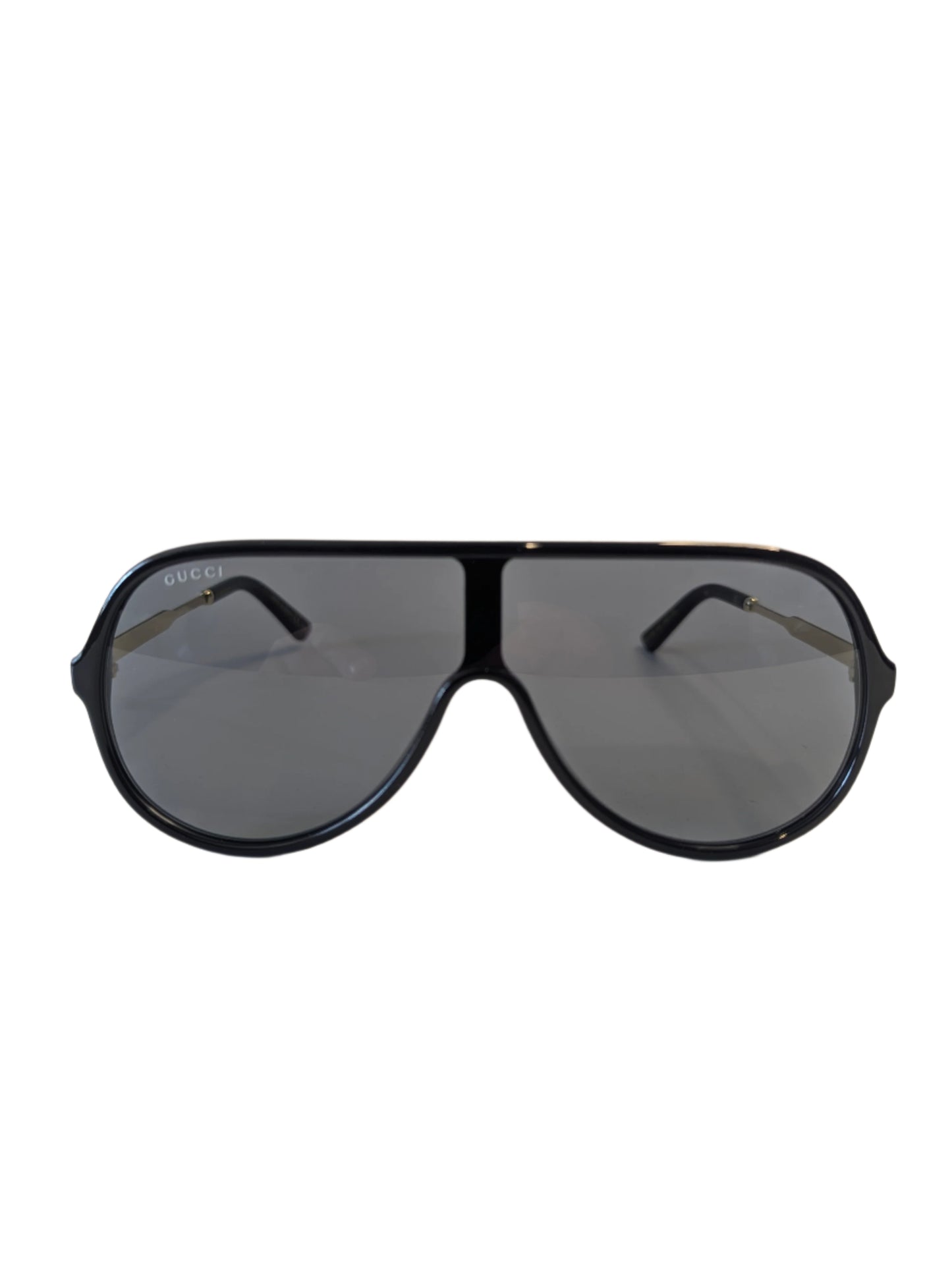 Gucci Sunglasses Black Aviator's with Web Stripe